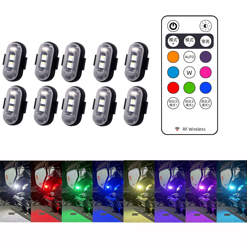 Drone Led Light - 10x 4x 8 ألوان لاسلكية LED
