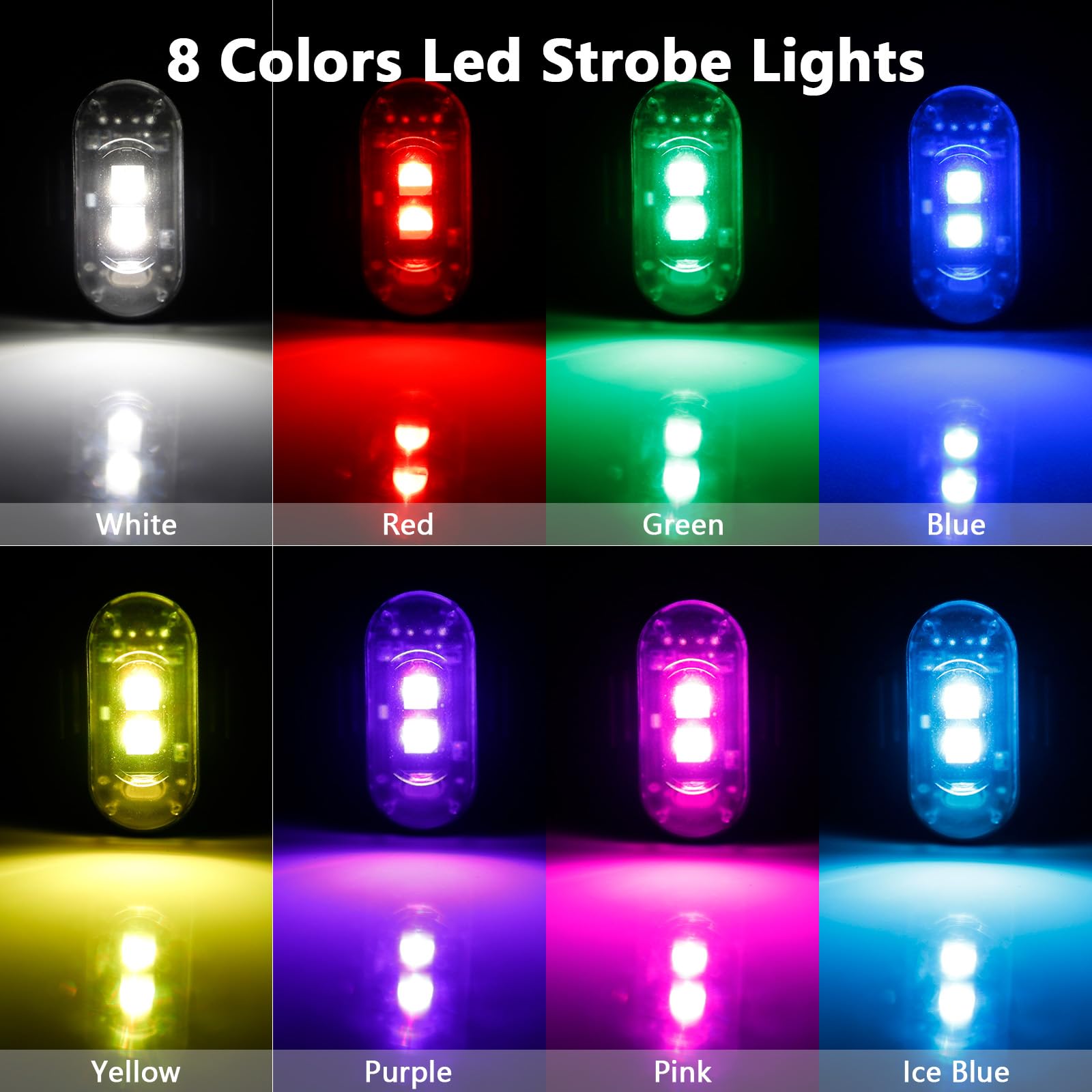 4 قطع أضواء ستروب LED مع جهاز  - مراجعة Drone Led Light وسعره