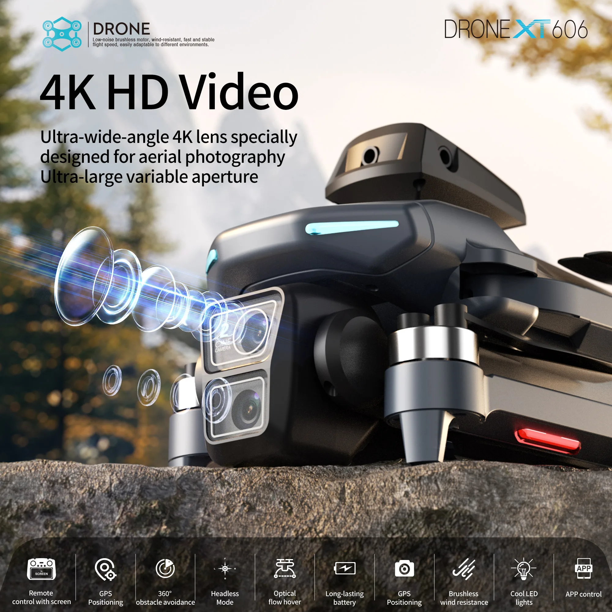طائرة لينوفو XT606 MAX بدون طي - مراجعة Drone Gps Mount وسعره