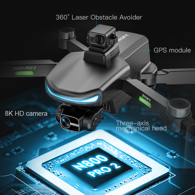 طائرة بدون طيار N800 PRO 2 مع  - مراجعة Drone Gps Mount وسعره