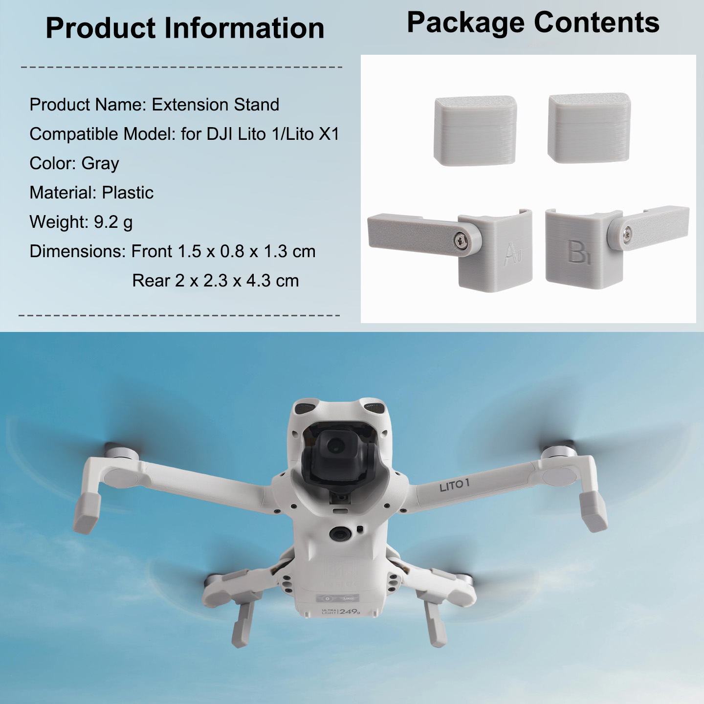 موسع أرجل الهبوط لطائرة DJI LI - مراجعة Drone Landing Gear وسعره